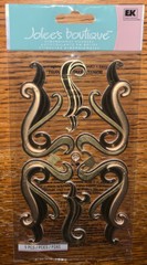 RARE Jolees Gold Memory Twist Flourishes Scroll Swirl Wedding Scrapbook Stickers