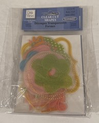 Deja Views Clear Cut Shapes Glitter Accents Baby Girl Scrapbook 3pk