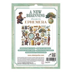 Stamperia A NEW BEGINNING Adhesive Ephemera Space Robot 40pc DFLCT77