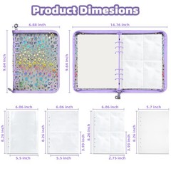 Mlife Sticker Storage Organizer, Organizer Binder Star Purple