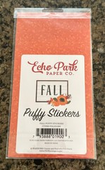 Echo Park FALL Adhesive Puffy Stickers NEW Pumpkins Leaves Scarecrow Apples Jars