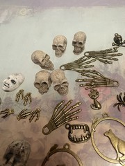 ***LOT OF SKULL AND GOTH EMBELLISHMENTS FOR MIXED MEDIA/SCRAPBOOK ART/JEWELRY***