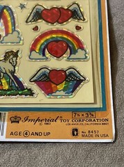 Vintage 80s Prism Twinkle Stickers Butterfly Sparkle Rainbow Unicorn Imperial