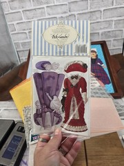 Mixed Scrapbook Junk Journal Shadow Box Lot 8- Paper Dolls – Cardstock/Stamps