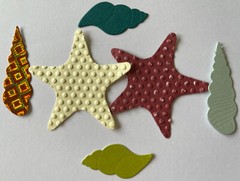 SMALL SEASHELL Die-Cuts(7pc) Seahorse•Shells•Ocean•Starfish •Sand Dollar•Sand