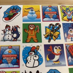 Highlights Stickers Christmas Winter Snowman Penguin Snow Presents Gingerbread