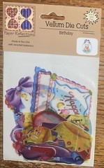DMD Paper Reflections Happy Birthday Vellum Die-Cuts Gift Balloons Hat Scrapbook