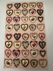 Vintage Punch Studio Gifted Line John Grossman Victorian Heart Stickers 2 Sheets
