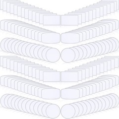 Willbond 120 Pieces Sublimation Iron-On Patches 3 Shapes Blank Fabric Hat
