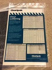 3 Pack – Vinyl Letters Numbers 1” Inch Caps Black Indoor Outdoor Chartpak 01030