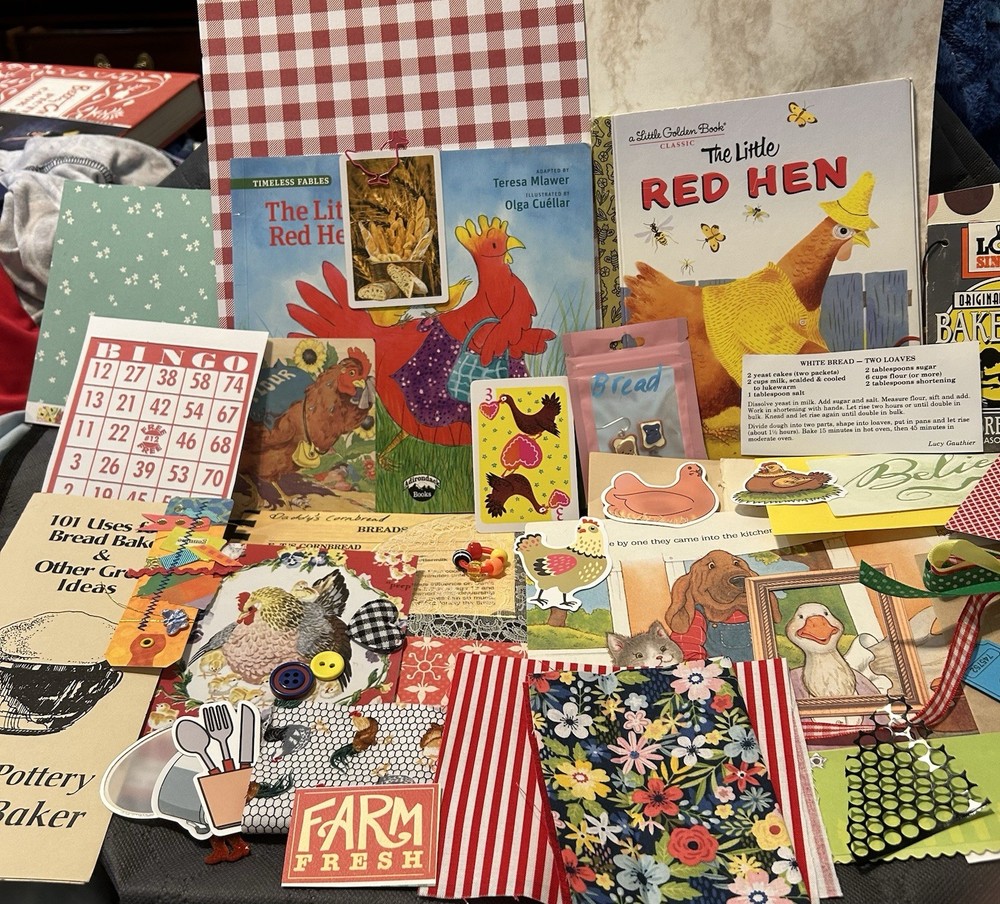 The Little Red Hen Farm Animals Scrapbooking,Journals, Embellishments Mixed Lot