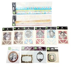 Making Memories Lot of 12 Photo Corners Mini Frames and Chipboards New