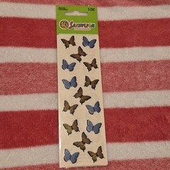 Vintage y2k Sandylion Butterfly prismatic Sticker Sheet Pack NOS scrapbook