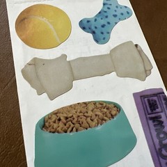 DOG TOYS Stickers Frances Meyer Puppy Bone Collar Tennis Ball Dog Food Bark