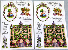 PSX English Garden Clear Stickers 2003 Vintage Scrapbooking Floral 2 Sheets NOS