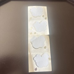 Vtg Mrs Grossman’s Rain Cloud Stickers White & Silver Metallic Rain Drops