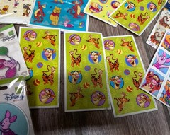 Lot Of 14 Vintage Winnie The Pooh Sticker Packs And Patches