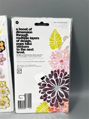 Basic Grey Pops Layered Stickers Scrapbook Birdhouse & Flowers 3 Sheets