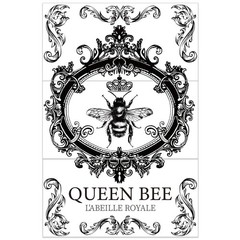 OLYCRAFT 3pcs/Set Queen BEE Rub on Transfers for Furniture and Royal Bee