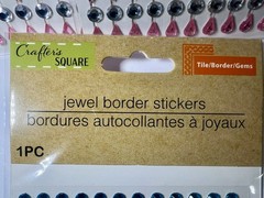 Crafters Square Jewel Border Stickers Title Boarder Gems Pink Blue Lot of 12