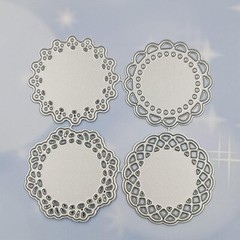 Metal Cutting Dies Set Carbon Steel 4 Patterns DIY Craft Card Making Tools