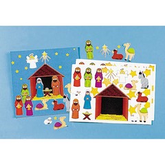 Oriental Trading Religious Make-A-Nativity-Scene Sticker Sheets, 6 1/2″ x 4 3/4″