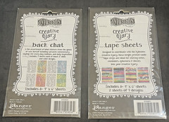 Ranger Dylusions Creative Dyary Back Chat Stickers & Washi Tape Sheets NEW