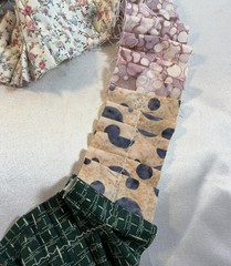 Fabric Ruffles Snippet Roll, Clusters, 60 Inch Length, Junk Journals, Ephemera