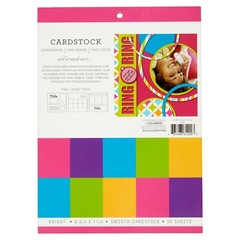 Colorbok Bright Smooth Cardstock Sheets, 50 Count