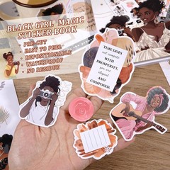 Hand Drawn Stickers Black , Planner Journal, Vision Board, 24 Sheets
