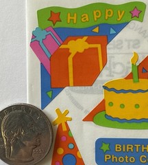 BIRTHDAY PHOTO CORNERS Stickers(5pc)Frances Meyer…Party…Celebration…Card Making…