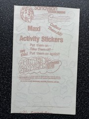 Vintage Sandylion Maxi Activity Sticker Sheet 80s Dress A Baby