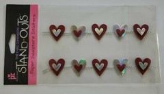 Provo Craft Stand-outs Paper Sculpture Stickers-HEART BORDER, NIP