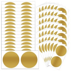 100 Pcs 2 Inch Round Scratch Off Stickers, Gold Self Adhesive