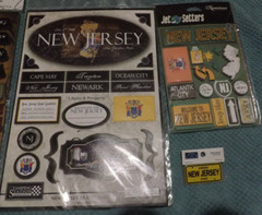NEW LOT of 4 STATE OF NEW JERSEY THEME scrapbooking stickers