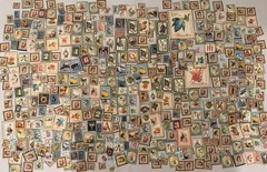 450 Pc Graphic 45 Ephemera Faux Stamp Die Cuts Junk Journal Scrapbooking Lot