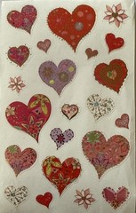 DAZZLING HEART Gold Foiled Mylar Stickers(22pc)Mrs.Grossman’s •love•Valentines ￼