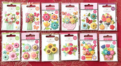 YOU CHOOSE – FLOWER GARDEN BUTTERFLY KISSES Doodlebug Doodle-Pops 3D Sticker