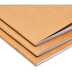 24 Pack Kraft Paper Notebooks, Unlined Blank Sketch Journals Bulk for Kids,