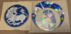 Vintage Unicorn Stickers 80’s Prisms + Rare Foiled Illuminations Fantasies Sheet