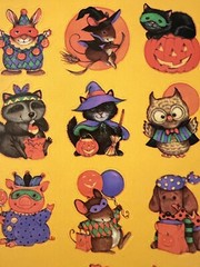 Vintage American Greetings HALLOWEEN Stickers – Costume Animals Trick Or Treat
