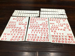 Lot of Alphabet Letter Number Scrapbooking Sticker Sheets -Some letters missing