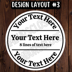 CUSTOM BUSINESS 3″ ROUND STICKERS SEALS LABELS THANK YOU SCRATCH RESISTANT