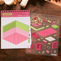 20 Sets 3D Sticker Scene, Make Your Own Sticker Scene Book, Stickers Scene for R