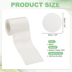 260 Pcs Thermal Sticker Paper, 2×2″ Round Thermal Printer Label, White