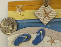 TIDE Dimensional Border Embellishment(1pc)Beach•Water •Flip-Flops•Card Making•