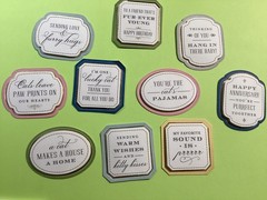Anna Griffin Feline Card Toppers and Sentiments RARE Missing Some