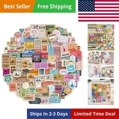 300 Pcs Vintage Travel Stickers Ticket Stickers for Journaling,Luggage Sticke…
