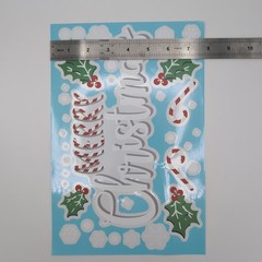 Set Of 9 Christmas Stickers With Snowflakes
