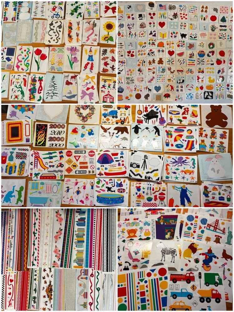 Vintage Mrs. Grossman’s Random Lot of 57 stickers, 5 sizes, scrapbook, journal